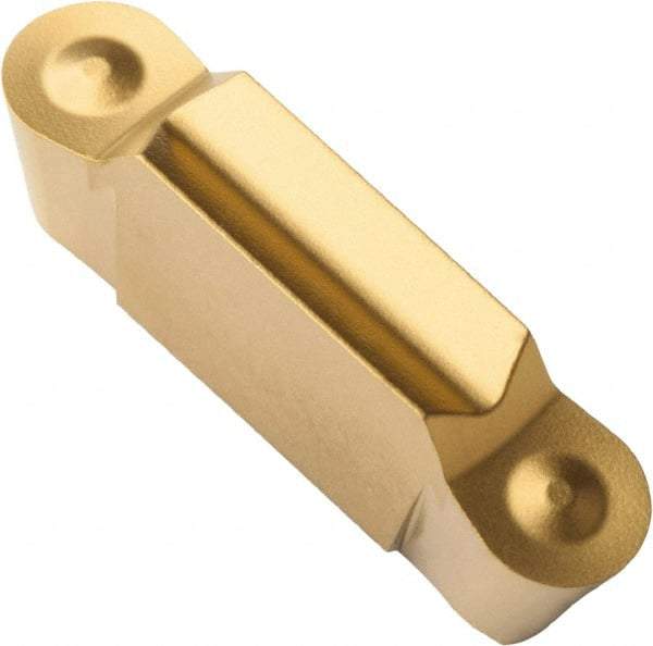 Seco - LCGF, 0.2362" Cutting Width, RP, CP200 Grade, Double End Multi-Directional Turning Insert - TiAlN, TiN Coated, Full Radius - USA Tool & Supply