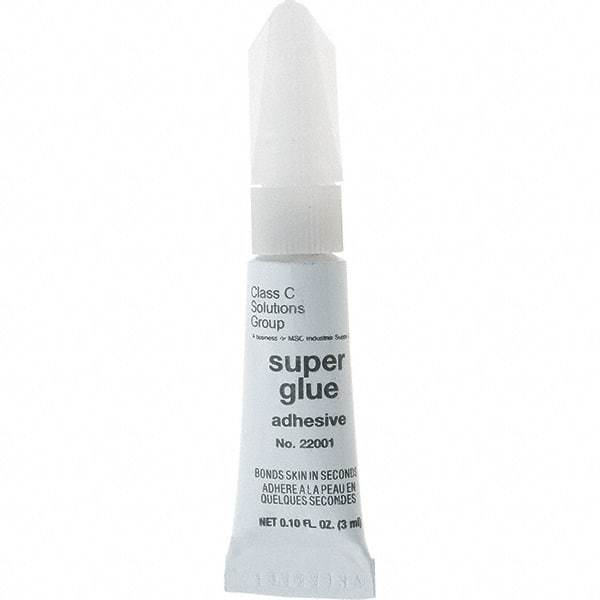 Value Collection - 0.10 oz Tube Clear Instant Adhesive - 30 sec Working Time - USA Tool & Supply