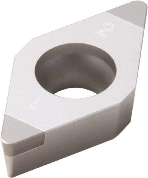 Seco - DCGW21.51 E Grade CBN010 PCBN Turning Insert - 55° Diamond, 1/4" Inscr Circle, 3/32" Thick, 1/64" Corner Radius - USA Tool & Supply