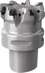 Seco - 66mm Cut Diam, 7.5mm Max Depth of Cut, 60mm OAL, Indexable Square Shoulder End Mill - C6 Modular Connection, 90° Lead Angle, Series Square 6 - USA Tool & Supply