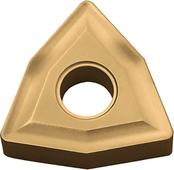 Kyocera - WNMG431 Grade CA6525 Carbide Turning Insert - TiCN/Al2O3/TiN Finish, 80° Trigon, 1/2" Inscr Circle, 3/16" Thick, 1/64" Corner Radius - USA Tool & Supply