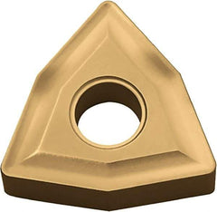 Kyocera - WNMG431 Grade CA6525 Carbide Turning Insert - TiCN/Al2O3/TiN Finish, 80° Trigon, 1/2" Inscr Circle, 3/16" Thick, 1/64" Corner Radius - USA Tool & Supply