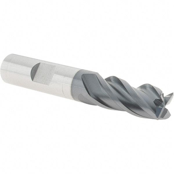 Iscar - 1/2", 4 Flute, Single End, Solid Carbide, 0.023" Corner Radius End Mill - 3" OAL, Right Hand Flute, 1" LOC, Right Hand Cut - USA Tool & Supply