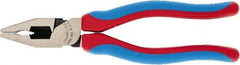 Channellock - 8" OAL, 1-3/4" Jaw Length x 1" Jaw Width, Combination Pliers - Crosshatch Jaw, Comfort Grip Handles - USA Tool & Supply