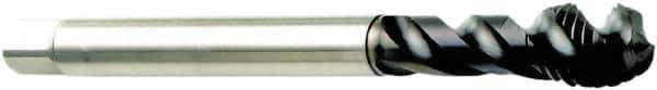 Sandvik Coromant - 3/8-16 UNC 3 Flute 2B Modified Bottoming Spiral Flute Tap - Powdered Metal, SmoothTop Finish, 100mm OAL, Right Hand Flute, Right Hand Thread, Series CoroTap 300 - USA Tool & Supply