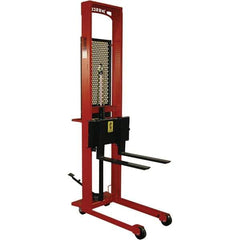 Wesco Industrial Products - 1,000 Lb Capacity, 56" Lift Height, Steel Stacker Manually Operated Lift - USA Tool & Supply