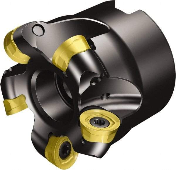 Sandvik Coromant - 6 Inserts, 1.6063" Cutter Diam, 5mm Max Depth of Cut, Indexable High-Feed Face Mill - 19.05mm Arbor Hole Diam, Series CoroMill 600 - USA Tool & Supply