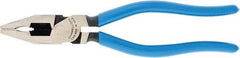 Channellock - 8" OAL, 1-3/4" Jaw Length x 1" Jaw Width, Combination Pliers - Crosshatch Jaw, Plastic Dipped Handles - USA Tool & Supply