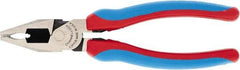 Channellock - 7" OAL, 1-1/2" Jaw Length x 1" Jaw Width, Combination Pliers - Crosshatch Jaw, Comfort Grip Handles - USA Tool & Supply