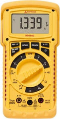 Amprobe - 2670787, CAT IV, 1,000 VAC, 1,500 VDC, Digital True RMS Auto Ranging Manual Ranging Multimeter - 40 mOhm, Measures Voltage, Capacitance, Current, Frequency, Resistance, Temperature - USA Tool & Supply