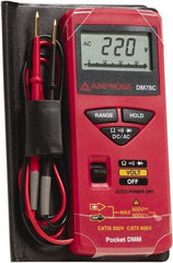 Amprobe - 3156830, CAT II, CAT 0, 600 VAC/VDC, Digital Average Responding Multimeter - 32 mOhm, Measures Voltage, Resistance - USA Tool & Supply