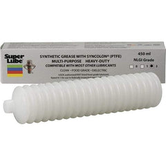 Synco Chemical - 450 mL Cartridge Synthetic Grease Cartridge - Translucent White, Food Grade, 450°F Max Temp, NLGIG 2, - USA Tool & Supply