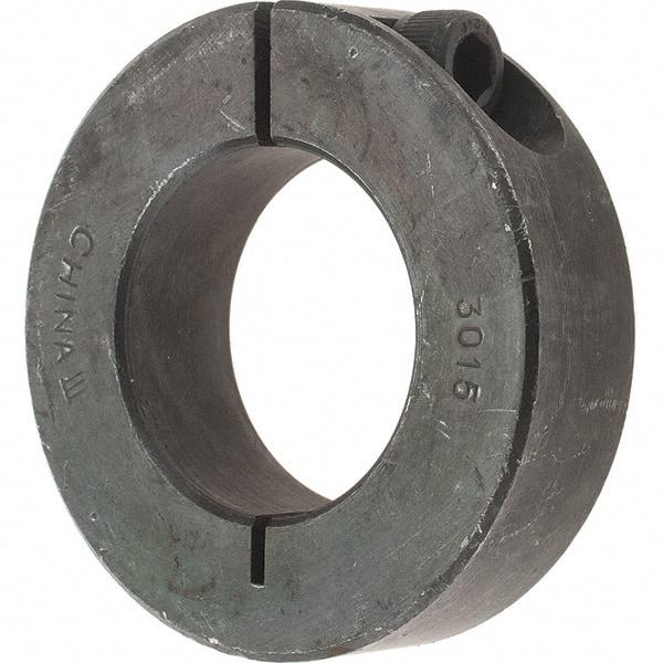 Value Collection - 30mm Bore, Steel, One Piece Clamp Collar - 2-1/8" Outside Diam - USA Tool & Supply