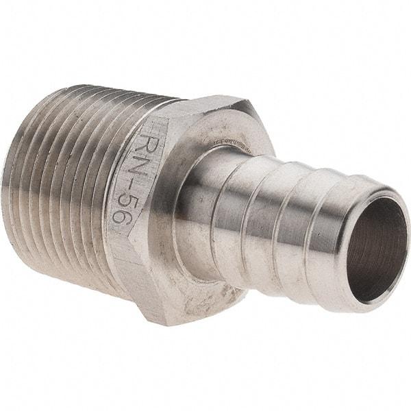 Value Collection - 3/4 MNPT Thread Barb x NPT Hose Insert - 5/8" ID Hose, Stainless Steel - USA Tool & Supply