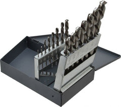 Chicago-Latrobe - 1/16 to 1/2", 118° Point, Bright Finish, High Speed Steel Jobber Length Drill Bit Set - USA Tool & Supply
