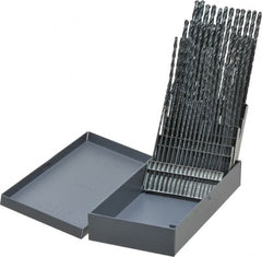 Chicago-Latrobe - 118° Point, Oxide Finish, High Speed Steel Taper Length Drill Bit Set - USA Tool & Supply