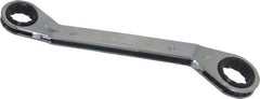 Proto - 3/4" x 7/8" 12 Point Reversible Ratcheting Offset Box Wrench - Double End, 1-9/16" Head Diam x 1/2" Head Thickness, 9-1/2" OAL, Steel, Polished Finish, 25° Offset - USA Tool & Supply
