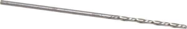 Chicago-Latrobe - #56 118° High Speed Steel Jobber Drill - Bright Finish, Left Hand Cut, Spiral Flute, Straight Shank, 1-3/4" OAL, Standard Point - USA Tool & Supply
