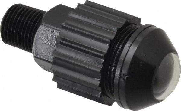 Norgren - 1/8" Male NPTF Bottom Rotowink Pressure Indicator - 15 to 150 psiG, Black Unactuated Color & Red Actuated Color - USA Tool & Supply