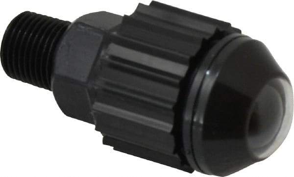 Norgren - 1/8" Male NPTF Bottom Rotowink Pressure Indicator - 15 to 150 psiG, Black Unactuated Color & Green Actuated Color - USA Tool & Supply