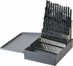 Chicago-Latrobe - 135° Point, Oxide Finish, High Speed Steel Jobber Length Drill Bit Set - USA Tool & Supply