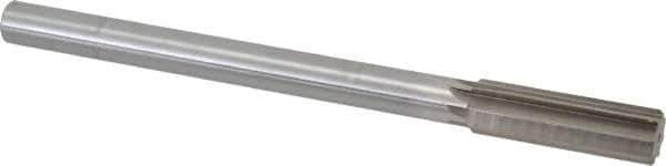 Interstate - 19mm High Speed Steel Chucking Reamer - Straight Flute, Straight Shank, 2-1/4" Flute Length, 9" OAL - USA Tool & Supply