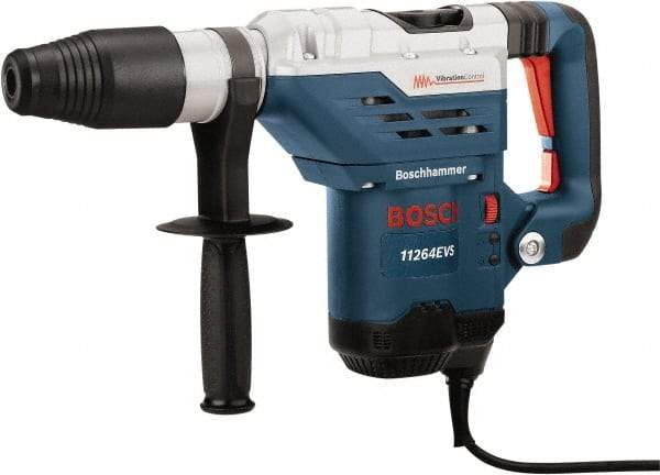 Bosch - 120 Volt 1-5/8" Keyless Chuck Electric Rotary Hammer - 0 to 3,600 BPM, 0 to 1,700 & 0 to 2,900 RPM - USA Tool & Supply