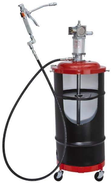 Lincoln - Grease Lubrication 80 Cu In/min Flow Aluminum Air-Operated Pump - For 120 Lb Container - USA Tool & Supply