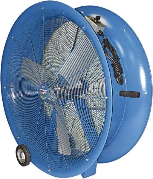 Patterson Fan - 30" Blade, 1/2 hp, 7,500 CFM, Industrial Circulation Fan - Floor Stand, 115 AC Volts, 6.2 Amps, 3 Speed - USA Tool & Supply