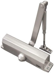 Yale - 42" Door Width, 9-3/4" Closer Body Length, Non-Handed Door Closer Manual Damper - Aluminum Finish, Non-Handed - USA Tool & Supply