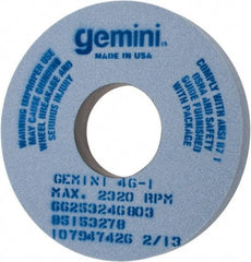 Norton - 14" Diam x 5" Hole x 1-1/2" Thick, I Hardness, 46 Grit Surface Grinding Wheel - Aluminum Oxide, Type 1, Coarse Grade, 2,320 Max RPM, No Recess - USA Tool & Supply
