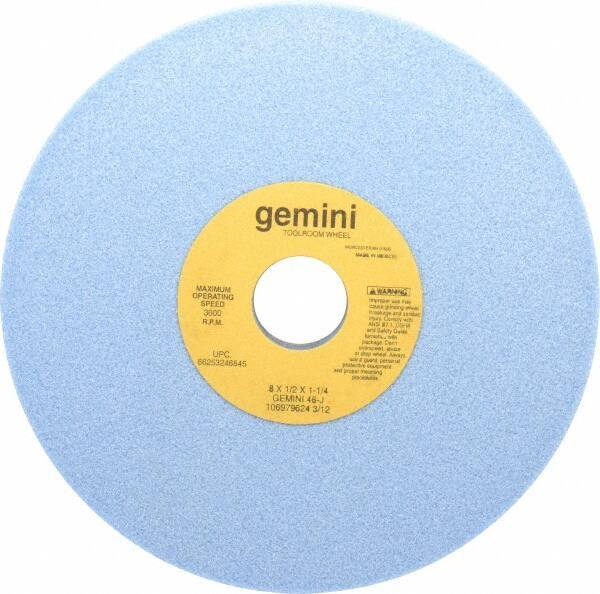 Norton - 8" Diam x 1-1/4" Hole x 1/2" Thick, J Hardness, 46 Grit Surface Grinding Wheel - Aluminum Oxide, Type 1, Coarse Grade, 3,600 Max RPM, No Recess - USA Tool & Supply