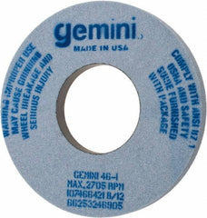 Norton - 12" Diam x 5" Hole x 1" Thick, I Hardness, 46 Grit Surface Grinding Wheel - Aluminum Oxide, Type 1, Coarse Grade, 2,705 Max RPM, No Recess - USA Tool & Supply