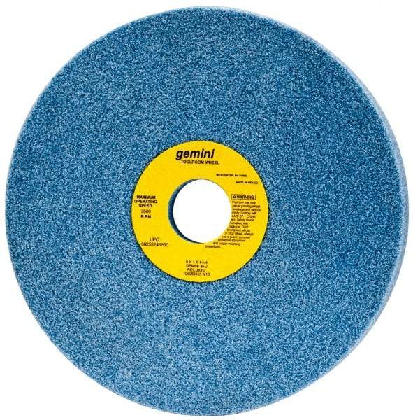 Norton - 8" Diam x 1-1/4" Hole x 1" Thick, J Hardness, 46 Grit Surface Grinding Wheel - Aluminum Oxide, Type 5, Coarse Grade, 3,600 Max RPM, One-Side Recess - USA Tool & Supply