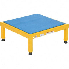 Vestil - 9" High x 24" Wide x 24" Deep, Yellow Step Stand - Steel, 500 Lb Capacity - USA Tool & Supply