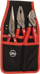 Wiha - 3 Piece Cutting Plier Set - Comes in Clamshell - USA Tool & Supply