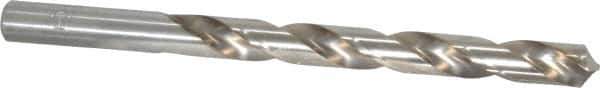 Chicago-Latrobe - Letter T 118° High Speed Steel Jobber Drill - Bright Finish, Right Hand Cut, Spiral Flute, Straight Shank, 4-7/8" OAL, Standard Point - USA Tool & Supply