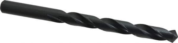 Chicago-Latrobe - 33/64" 118° High Speed Steel Jobber Drill - Oxide Finish, Right Hand Cut, Spiral Flute, Straight Shank, 6-5/8" OAL, Standard Point - USA Tool & Supply