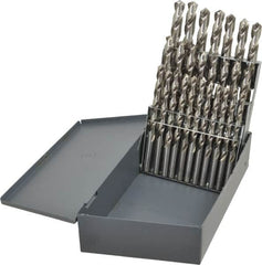 Chicago-Latrobe - 118° Point, Bright Finish, High Speed Steel Jobber Length Drill Bit Set - USA Tool & Supply