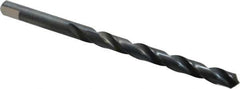Chicago-Latrobe - Letter F 118° High Speed Steel Jobber Drill - Oxide Finish, Right Hand Cut, Spiral Flute, Tanged Shank, 4-1/8" OAL, Standard Point - USA Tool & Supply