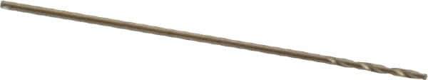Chicago-Latrobe - 1/64" 135° Cobalt Jobber Drill - Oxide/Gold Finish, Right Hand Cut, Spiral Flute, Straight Shank, 3/4" OAL, Standard Point - USA Tool & Supply