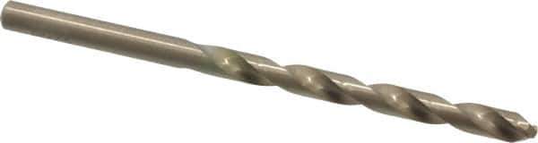 Chicago-Latrobe - 7/32" 135° Cobalt Jobber Drill - Oxide/Gold Finish, Right Hand Cut, Spiral Flute, Straight Shank, 3-3/4" OAL, Split Point - USA Tool & Supply
