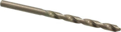 Chicago-Latrobe - 7/32" 135° Cobalt Jobber Drill - Oxide/Gold Finish, Right Hand Cut, Spiral Flute, Straight Shank, 3-3/4" OAL, Split Point - USA Tool & Supply