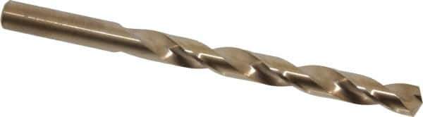 Chicago-Latrobe - 11/32" 135° Cobalt Jobber Drill - Oxide/Gold Finish, Right Hand Cut, Spiral Flute, Straight Shank, 4-3/4" OAL, Split Point - USA Tool & Supply