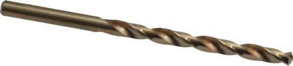 Chicago-Latrobe - #4 135° Cobalt Jobber Drill - Oxide/Gold Finish, Right Hand Cut, Spiral Flute, Straight Shank, 3-3/4" OAL, Split Point - USA Tool & Supply