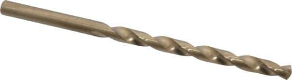 Chicago-Latrobe - #10 135° Cobalt Jobber Drill - Oxide/Gold Finish, Right Hand Cut, Spiral Flute, Straight Shank, 3-5/8" OAL, Split Point - USA Tool & Supply