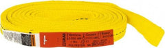 Lift-All - 12' Long x 1" Wide, 3,200 Lb Vertical Capacity, 2 Ply, Polyester Web Sling - 2,500 Lb Choker Capacity, Yellow - USA Tool & Supply
