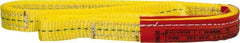 Lift-All - 3' Long x 1" Wide, 3,200 Lb Vertical Capacity, 2 Ply, Polyester Web Sling - 2,500 Lb Choker Capacity, Yellow - USA Tool & Supply