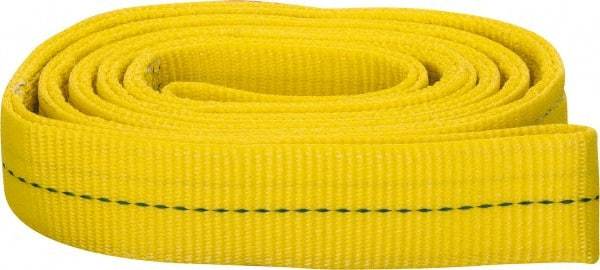 Lift-All - 8' Long x 2" Wide, 6,400 Lb Vertical Capacity, 2 Ply, Polyester Web Sling - 5,000 Lb Choker Capacity, Yellow - USA Tool & Supply