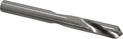 CJT - 39/64" 125° Spiral Flute Carbide-Tipped Screw Machine Drill Bit - Bright Finish, Right Hand Cut, 3-7/16" Flute Length, 5-27/32" OAL, Faceted Point, Straight Shank, Through Coolant - USA Tool & Supply